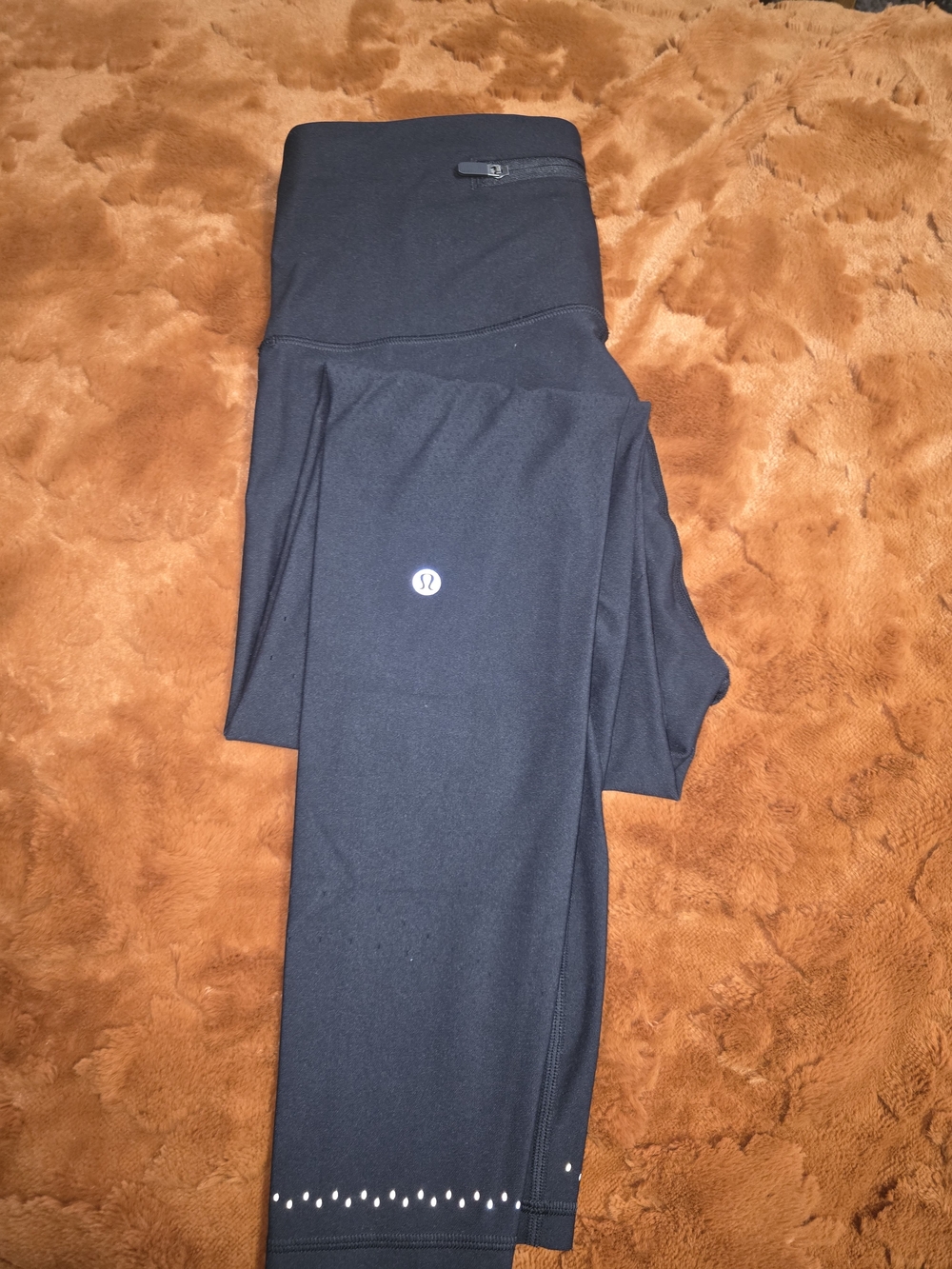 lululemon athletica Black Reflective Hem High-Rise Leggings